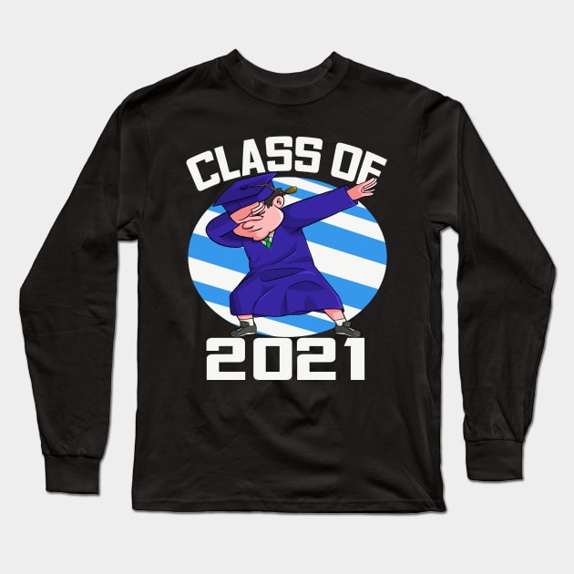 Class of 2021 Graduation Dabbing Dance Boy Long Sleeve T-Shirt by Noseking